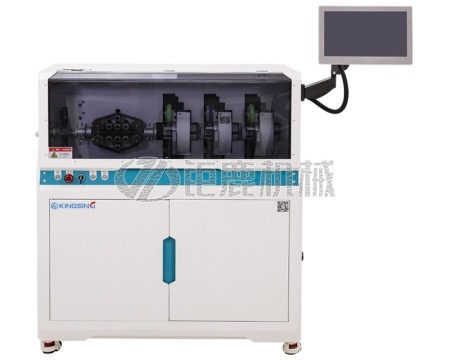 自动包胶布切管打标机